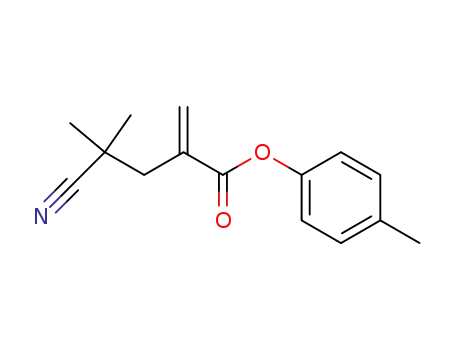 Molecular Structure of 61596-32-5 (Pentanoic acid, 4-cyano-4-methyl-2-methylene-, 4-methylphenyl ester)