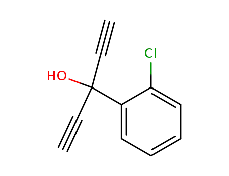 Molecular Structure of 52052-80-9 (3-(2-chloro-phenyl)-penta-1,4-diyn-3-ol)