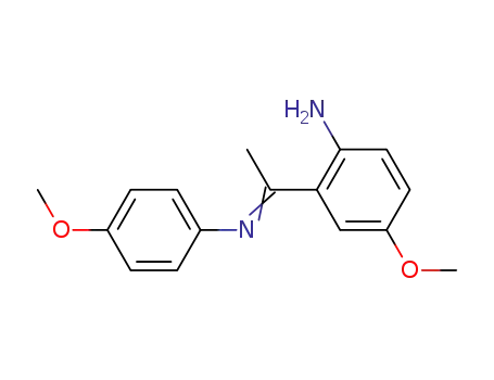 Molecular Structure of 61871-77-0 (Benzenamine, N-[1-(2-amino-5-methoxyphenyl)ethylidene]-4-methoxy-)