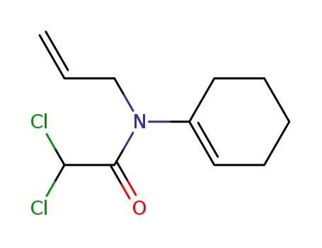 Molecular Structure of 39085-02-4 (Acetamide, 2,2-dichloro-N-1-cyclohexen-1-yl-N-2-propenyl-)