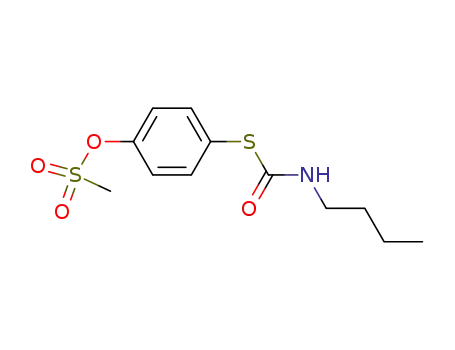 Molecular Structure of 66952-54-3 (Carbamothioic acid, butyl-, S-[4-[(methylsulfonyl)oxy]phenyl] ester)