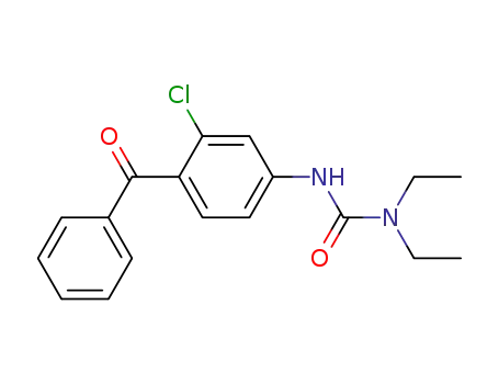 Molecular Structure of 61747-09-9 (Urea, N'-(4-benzoyl-3-chlorophenyl)-N,N-diethyl-)