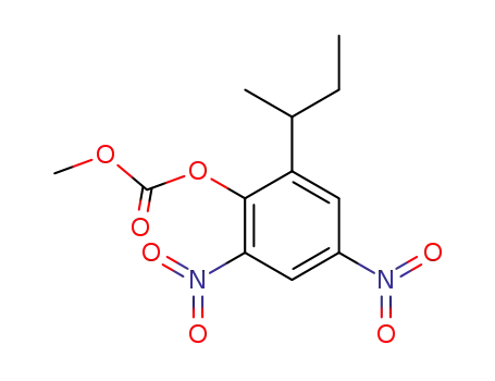 Molecular Structure of 5629-51-6 (Carbonic acid, methyl2-(1-methylpropyl)-4,6-dinitrophenyl ester)