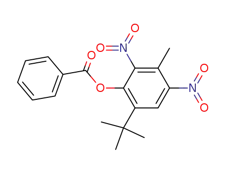 Molecular Structure of 17317-26-9 (6-tert-butyl-3-methyl-2,4-dinitrophenyl benzoate)