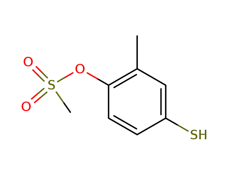 Molecular Structure of 66952-58-7 (Phenol, 4-mercapto-2-methyl-, 1-methanesulfonate)
