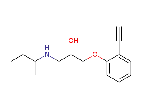Molecular Structure of 62741-74-6 (2-Propanol, 1-(2-ethynylphenoxy)-3-[(1-methylpropyl)amino]-)