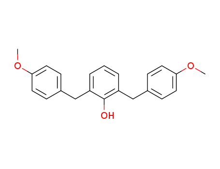 Molecular Structure of 53376-42-4 (Phenol, 2,6-bis[(4-methoxyphenyl)methyl]-)