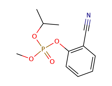 Molecular Structure of 7205-10-9 (Phosphoric acid, 2-cyanophenyl methyl 1-methylethyl ester)