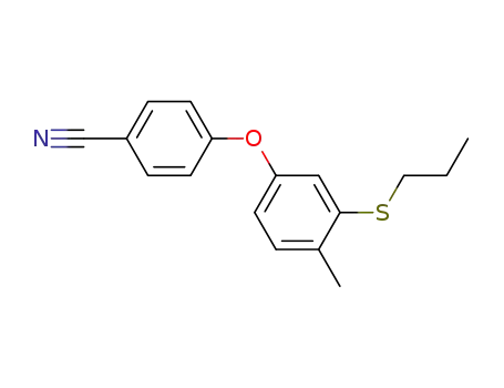 Molecular Structure of 61167-08-6 (Benzonitrile, 4-[4-methyl-3-(propylthio)phenoxy]-)