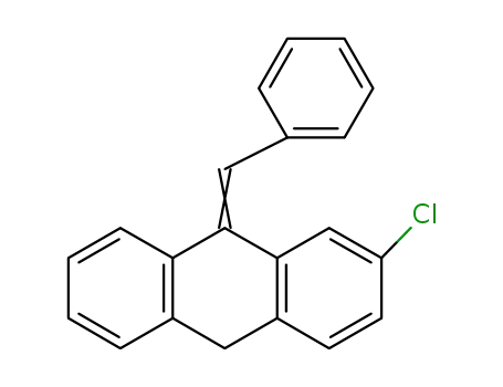 Molecular Structure of 63650-29-3 (Anthracene, 2-chloro-9,10-dihydro-9-(phenylmethylene)-)