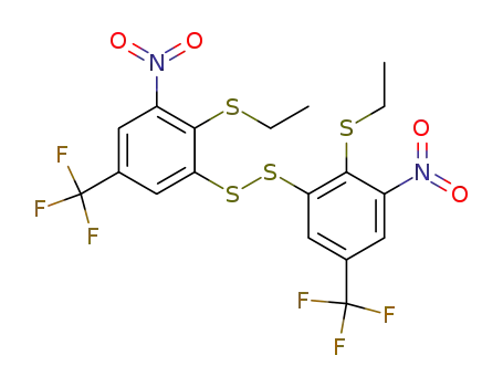 Molecular Structure of 64437-67-8 (Disulfide, bis[2-(ethylthio)-3-nitro-5-(trifluoromethyl)phenyl])
