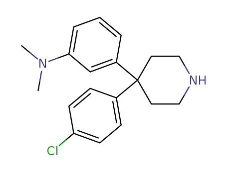 Molecular Structure of 917899-45-7 (Benzenamine, 3-[4-(4-chlorophenyl)-4-piperidinyl]-N,N-dimethyl-)