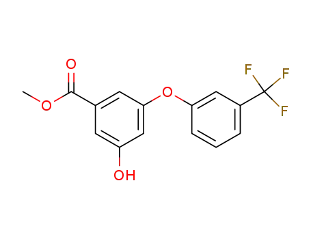 Molecular Structure of 514804-11-6 (3-HYDROXY-5-(3-TRIFLUOROMETHYL-PHENOXY)-BENZOIC ACID METHYL ESTER)