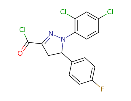 1H-Pyrazole-3-carbonyl chloride, 1-(2,4-dichlorophenyl)-5-(4-fluorophenyl)-4,5-dihydro-