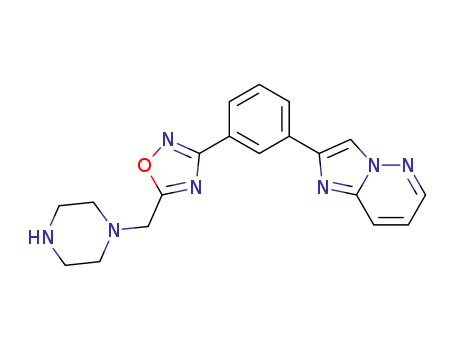 3-(3-(imidazo[1,2-b]pyridazin-2-yl)phenyl)-5-(piperazin-1-ylmethyl)-1,2,4-oxadiazole
