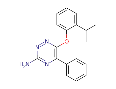 Molecular Structure of 1321516-61-3 (1,2,4-Triazin-3-amine, 6-[2-(1-methylethyl)phenoxy]-5-phenyl-)