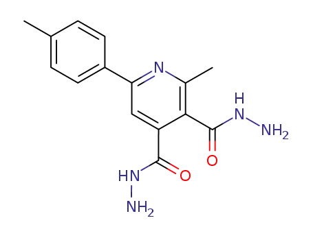Molecular Structure of 57961-72-5 (3,4-Pyridinedicarboxylic acid, 2-methyl-6-(4-methylphenyl)-, dihydrazide)