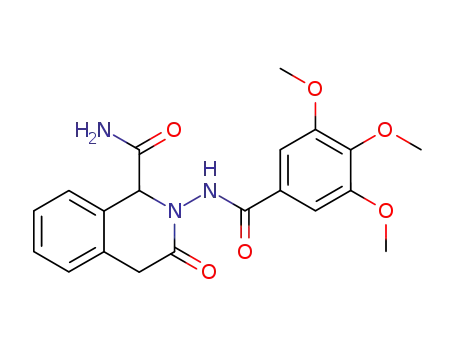Molecular Structure of 63500-08-3 (1-Isoquinolinecarboxamide,
1,2,3,4-tetrahydro-3-oxo-2-[(3,4,5-trimethoxybenzoyl)amino]-)