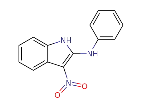 Molecular Structure of 61645-62-3 (1H-Indol-2-amine, 3-nitro-N-phenyl-)