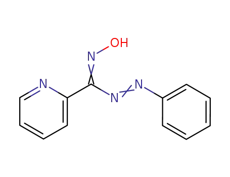 Molecular Structure of 63326-77-2 (Pyridine, 2-[(hydroxyimino)(phenylazo)methyl]-)