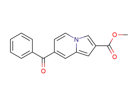 Molecular Structure of 62455-99-6 (2-Indolizinecarboxylic acid, 7-benzoyl-, methyl ester)