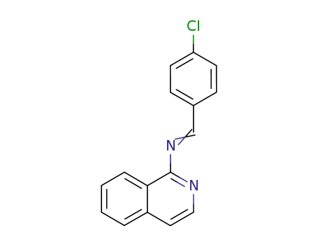 Molecular Structure of 64893-91-0 (1-Isoquinolinamine, N-[(4-chlorophenyl)methylene]-)