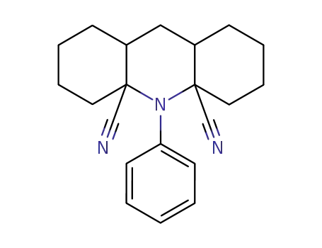 Molecular Structure of 26707-03-9 (4a,10a(2H,10H)-Acridinedicarbonitrile, decahydro-10-phenyl-)