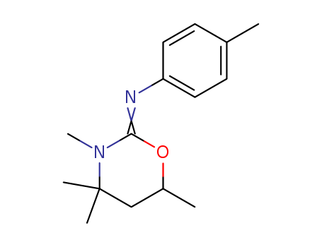 Benzenamine,  4-methyl-N-(tetrahydro-3,4,4,6-tetramethyl-2H-1,3-oxazin-2-ylidene)-