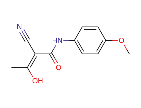 Molecular Structure of 62004-22-2 (2-Butenamide, 2-cyano-3-hydroxy-N-(4-methoxyphenyl)-)