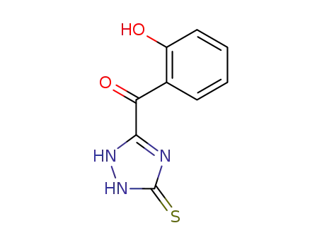 Molecular Structure of 62642-20-0 (Methanone,
(2,5-dihydro-5-thioxo-1H-1,2,4-triazol-3-yl)(2-hydroxyphenyl)-)