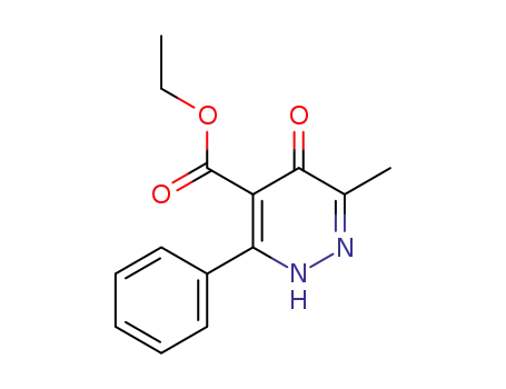 Molecular Structure of 62538-35-6 (4-Pyridazinecarboxylic acid, 2,5-dihydro-6-methyl-5-oxo-3-phenyl-, ethyl
ester)
