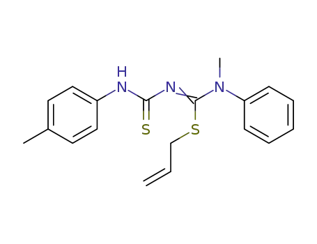 Molecular Structure of 65639-78-3 (Carbamimidothioic acid,N-methyl-N'-[[(4-methylphenyl)amino]thioxomethyl]-N-phenyl-,2-propenyl ester)