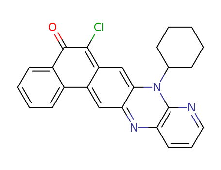 6-Chloro-8-cyclohexylnaphtho(1,2-g)pyrido(2,3-b)quinoxalin-5(8H)-one cas  58275-28-8