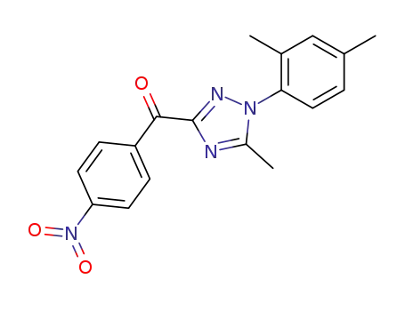 Molecular Structure of 63572-42-9 (Methanone,
[1-(2,4-dimethylphenyl)-5-methyl-1H-1,2,4-triazol-3-yl](4-nitrophenyl)-)
