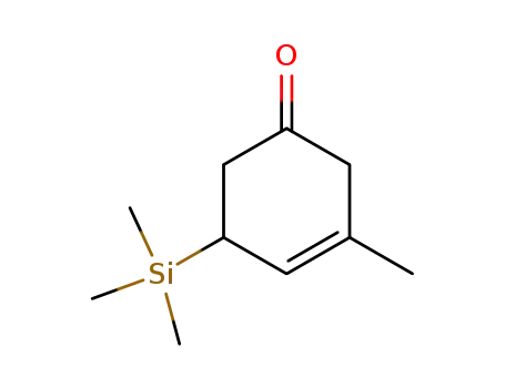 Molecular Structure of 61705-57-5 (3-Cyclohexen-1-one, 3-methyl-5-(trimethylsilyl)-)