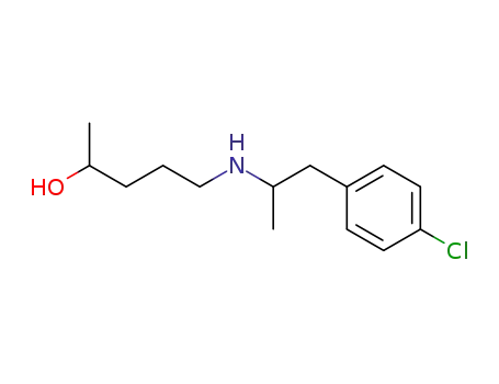 Molecular Structure of 65170-56-1 (2-Pentanol, 5-[[2-(4-chlorophenyl)-1-methylethyl]amino]-)