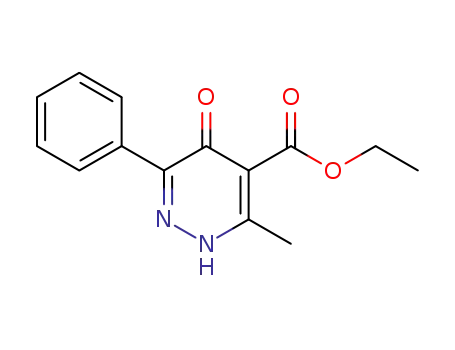 Molecular Structure of 62538-38-9 (4-Pyridazinecarboxylic acid, 2,5-dihydro-3-methyl-5-oxo-6-phenyl-, ethyl
ester)