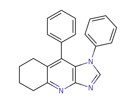 Molecular Structure of 62382-66-5 (1H-Imidazo[4,5-b]quinoline, 5,6,7,8-tetrahydro-1,9-diphenyl-)