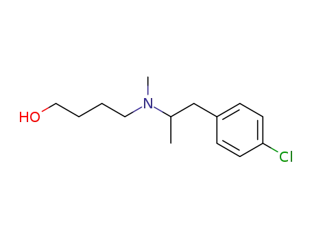 Molecular Structure of 65170-57-2 (1-Butanol, 4-[[2-(4-chlorophenyl)-1-methylethyl]methylamino]-)