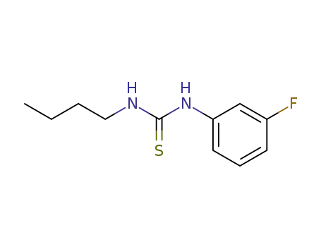 Molecular Structure of 62644-16-0 (Thiourea, N-butyl-N'-(3-fluorophenyl)-)