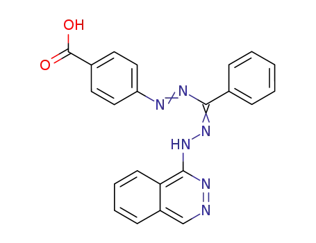 Benzoic acid, 4-[[phenyl(1-phthalazinylhydrazono)methyl]azo]-