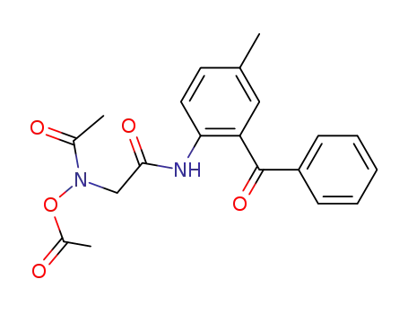 Molecular Structure of 70895-82-8 (Acetamide,
N-(acetyloxy)-N-[2-[(2-benzoyl-4-methylphenyl)amino]-2-oxoethyl]-)