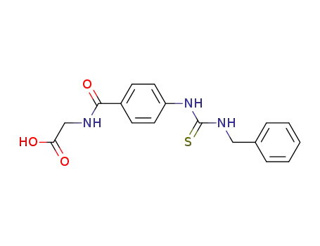 Molecular Structure of 62904-05-6 (Glycine, N-[4-[[[(phenylmethyl)amino]thioxomethyl]amino]benzoyl]-)