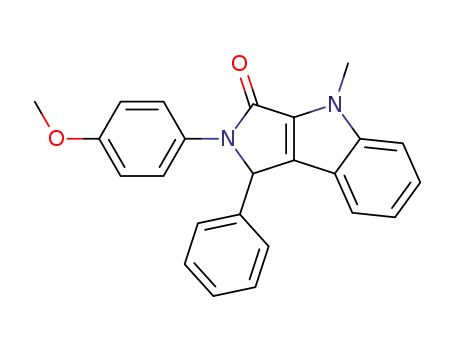 Molecular Structure of 61939-32-0 (Pyrrolo[3,4-b]indol-3(2H)-one,
1,4-dihydro-2-(4-methoxyphenyl)-4-methyl-1-phenyl-)