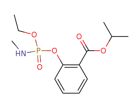 Molecular Structure of 31120-86-2 (Benzoicacid, 2-[[ethoxy(methylamino)phosphinyl]oxy]-, 1-methylethyl ester)