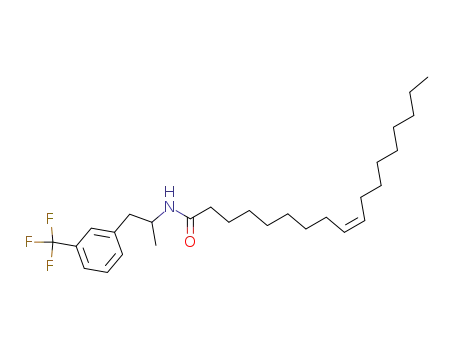 Molecular Structure of 64449-85-0 (9-Octadecenamide, N-[1-methyl-2-[3-(trifluoromethyl)phenyl]ethyl]-, (Z)-)