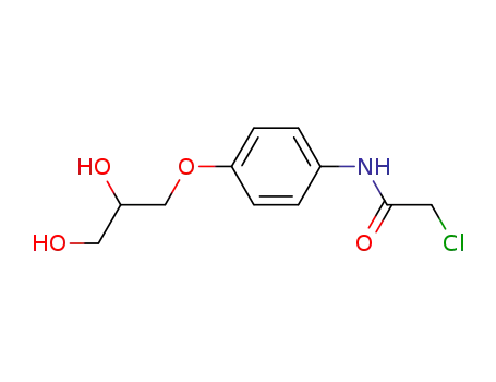 Molecular Structure of 60082-53-3 (Acetamide, 2-chloro-N-[4-(2,3-dihydroxypropoxy)phenyl]-)