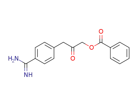 Molecular Structure of 60925-56-6 (Benzenecarboximidamide, 4-[3-(benzoyloxy)-2-oxopropyl]-)