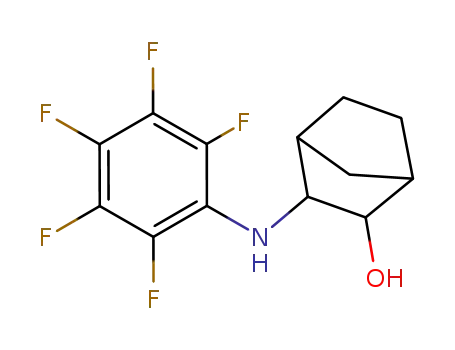 Molecular Structure of 62189-79-1 (Bicyclo[2.2.1]heptan-2-ol, 3-[(pentafluorophenyl)amino]-)