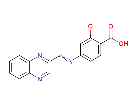 2-Hydroxy-4-{(E)-[(quinoxalin-2-yl)methylidene]amino}benzoic acid